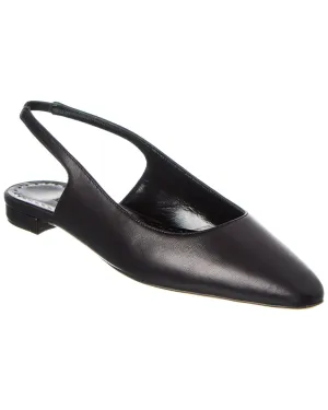 Manolo Blahnik Sawra Leather Slingback Flat