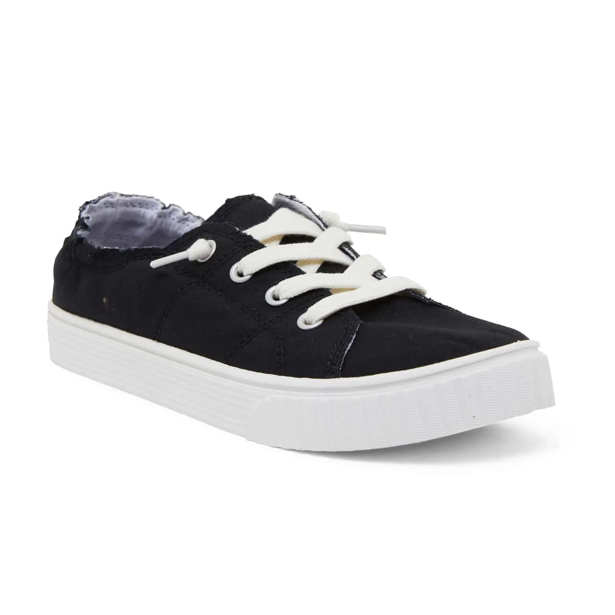 Mara Sneaker in Black Canvas