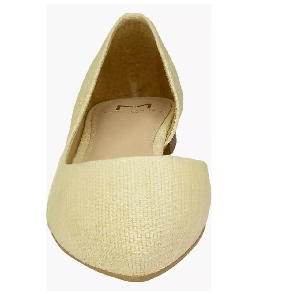 Marc Fisher LTD Sunny Ballet Flat Women's 6.5 Light Natural Slip On Shoes FZP050 (Light Natural,6.5)