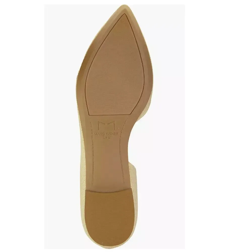 Marc Fisher LTD Sunny Ballet Flat Women's 6.5 Light Natural Slip On Shoes FZP050 (Light Natural,6.5)