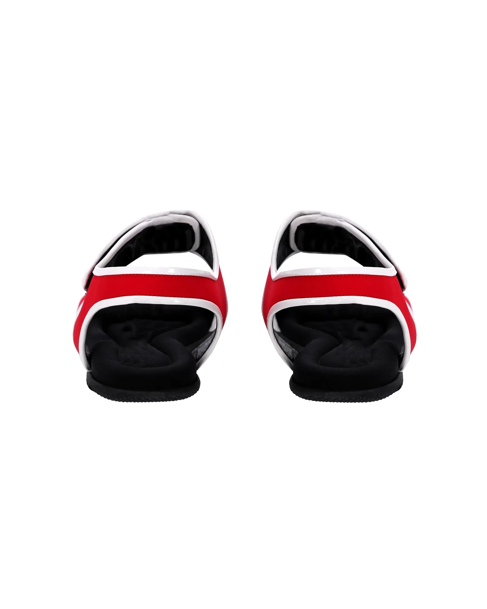 Marni Hook-and-Loop Scuba Sandals in Red Synthetic Textile