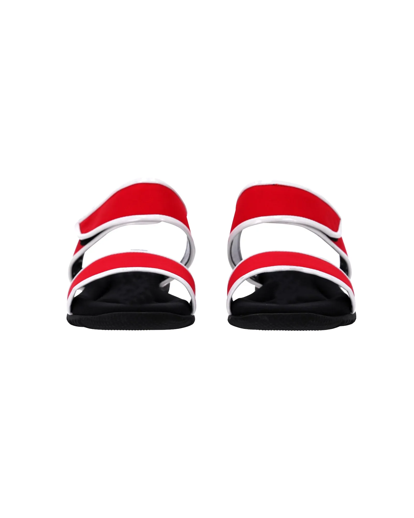 Marni Hook-and-Loop Scuba Sandals in Red Synthetic Textile