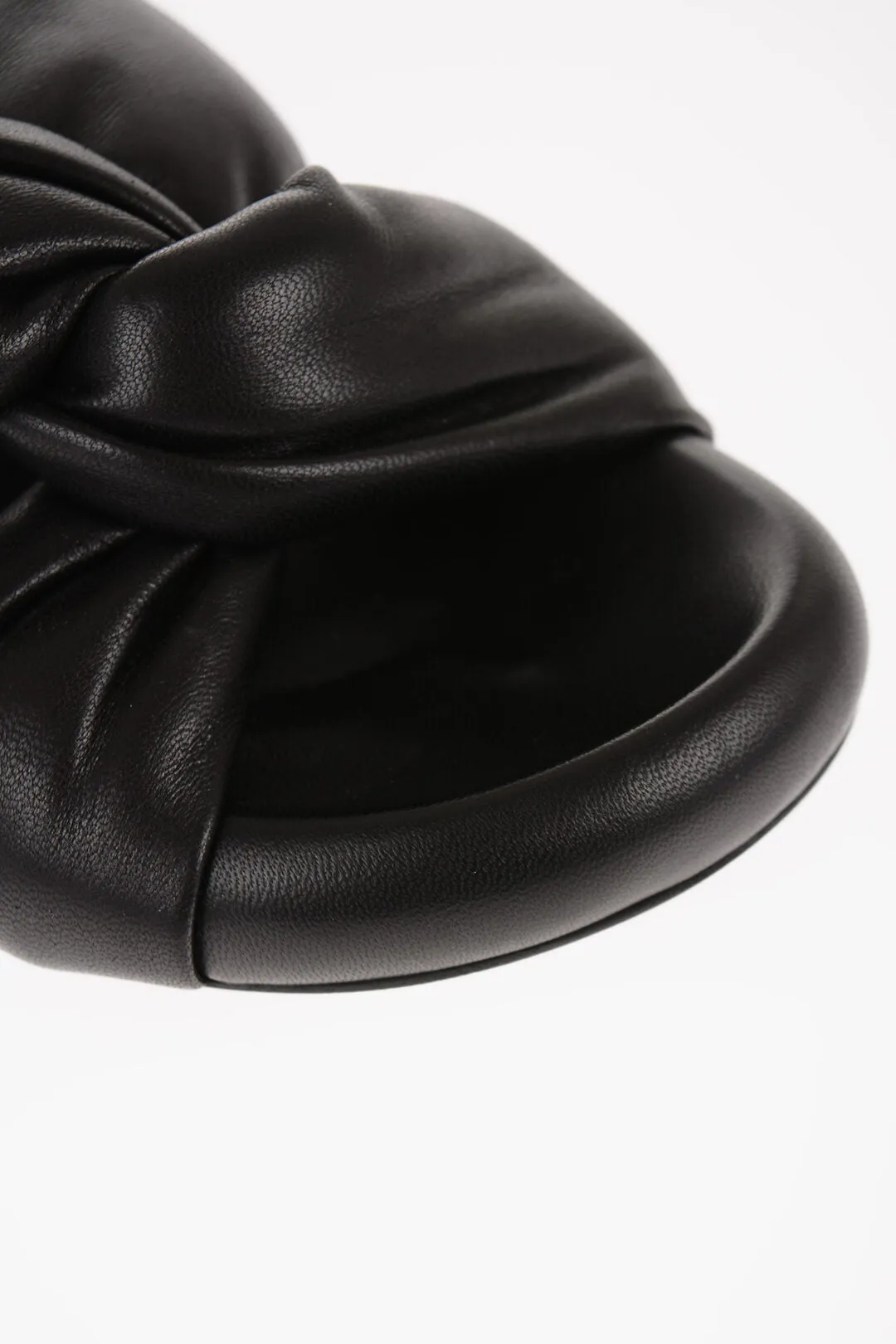 Marni Padded Leather Sadals With Braided Band