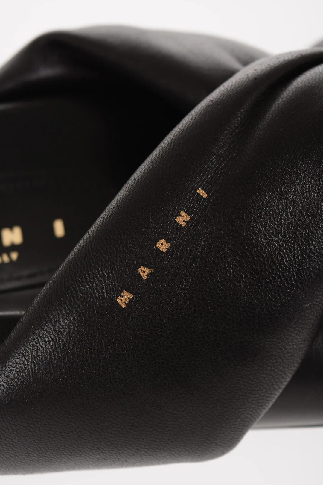 Marni Padded Leather Sadals With Braided Band