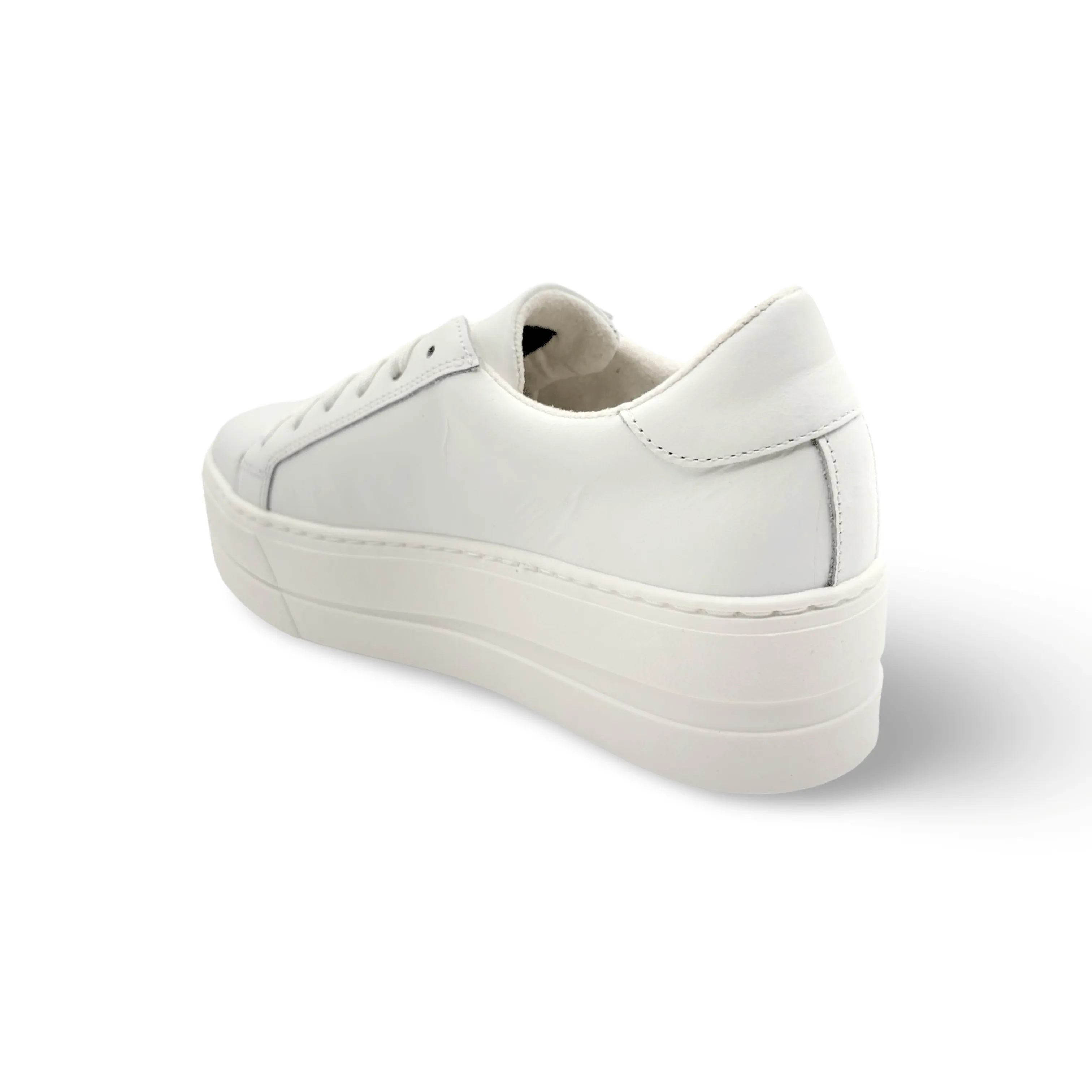 MAYA White Lace Up Trainer