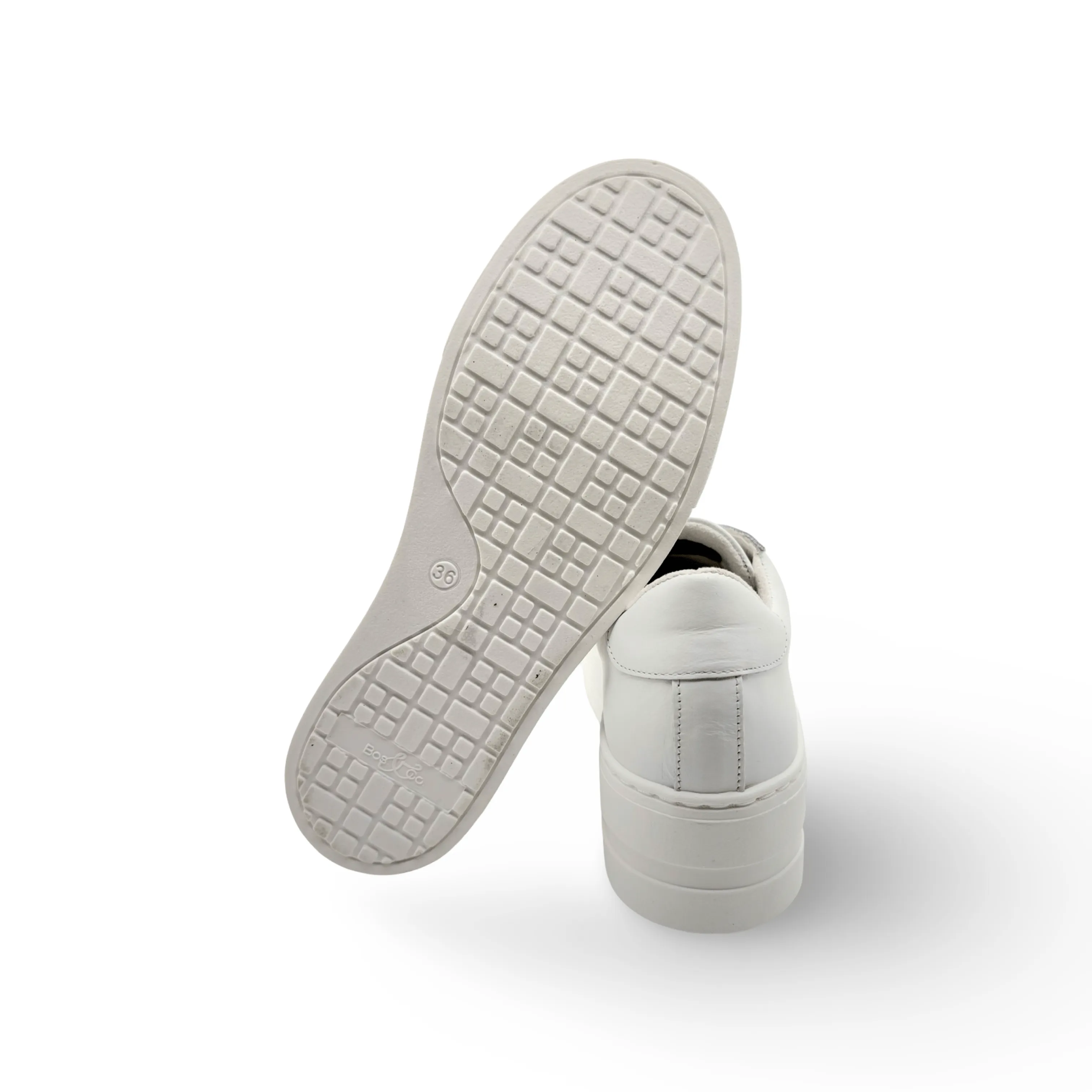MAYA White Lace Up Trainer
