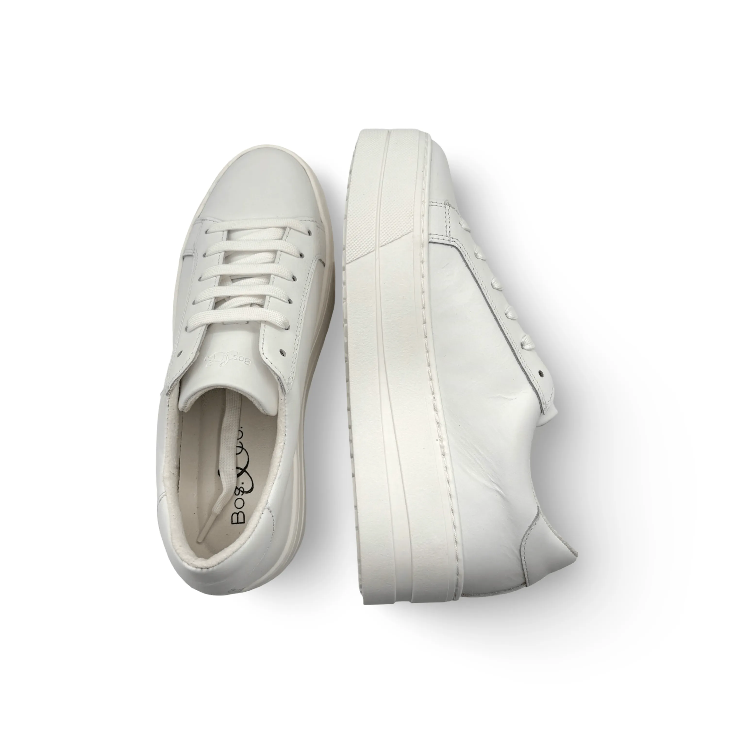 MAYA White Lace Up Trainer