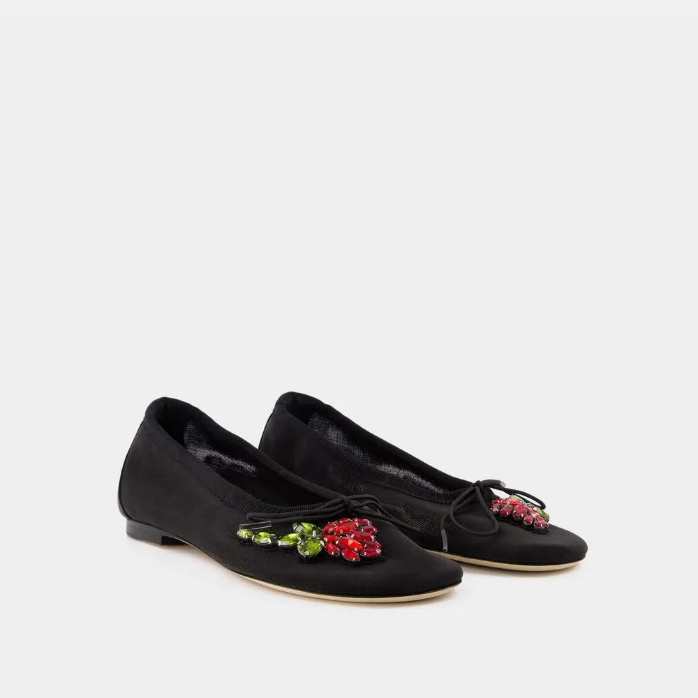 Mesh Ballerinas - Mesh - Black