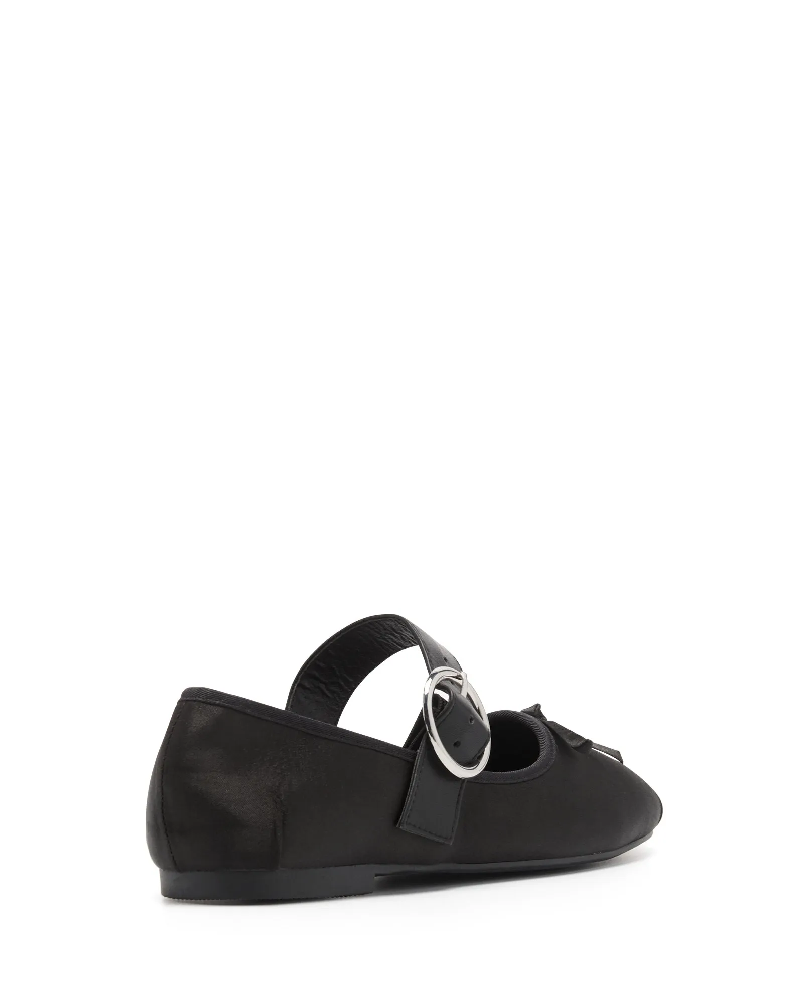 Mesmerize Ballet Flat Black Satin