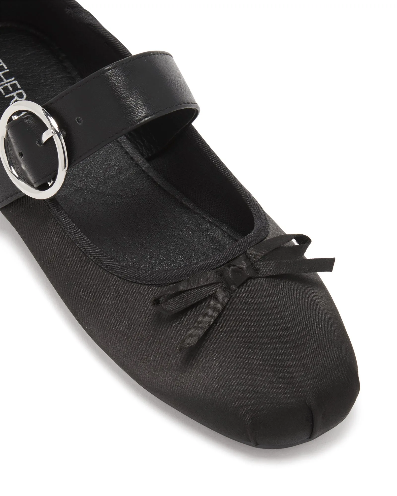 Mesmerize Ballet Flat Black Satin