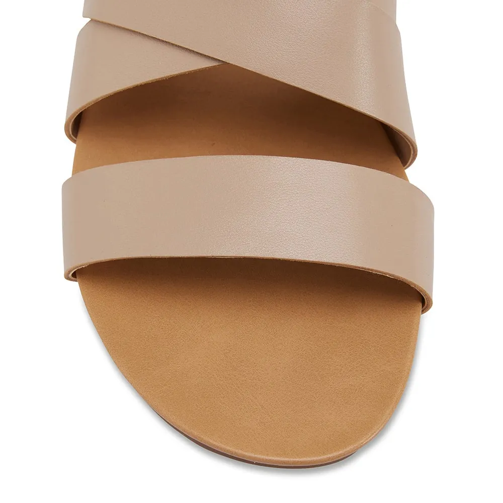 Milson Slide in Nude Leather