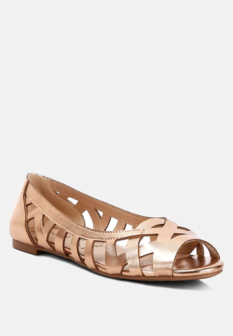 moira woven peep toe flats