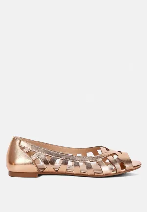 moira woven peep toe flats