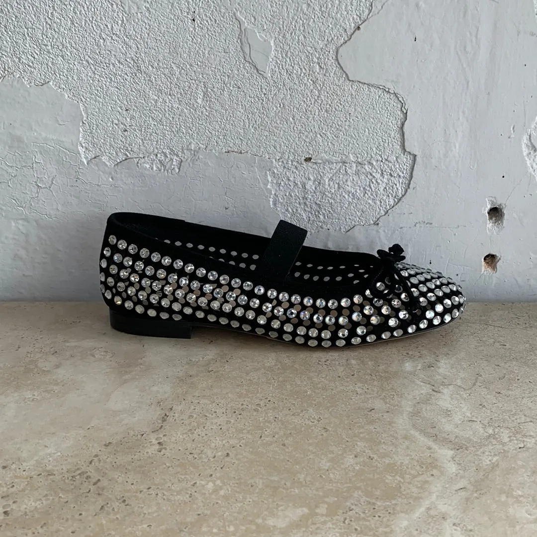 Mollini Beriza Black Silver Jewelled - LAST PAIR size 37
