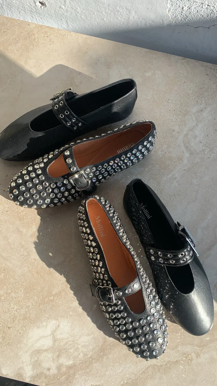 Mollini Hearts Black Leather