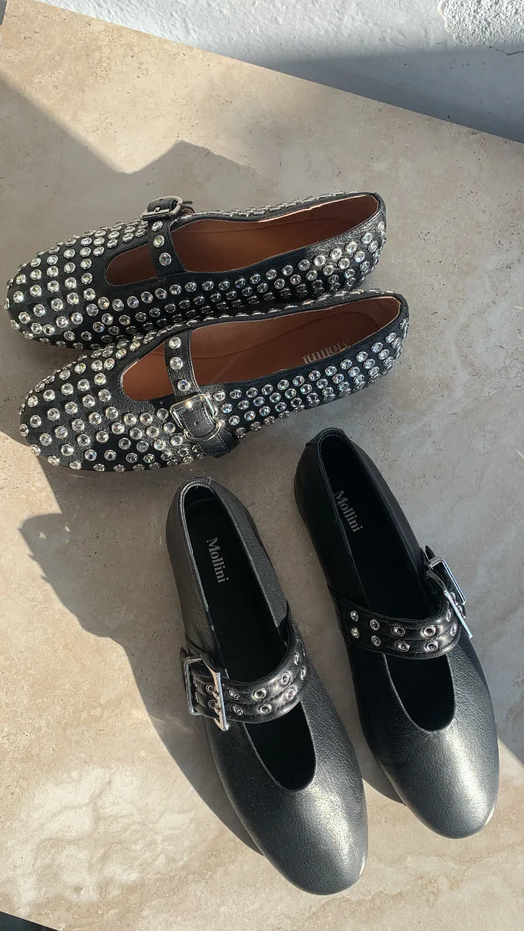 Mollini Hearts Black Leather