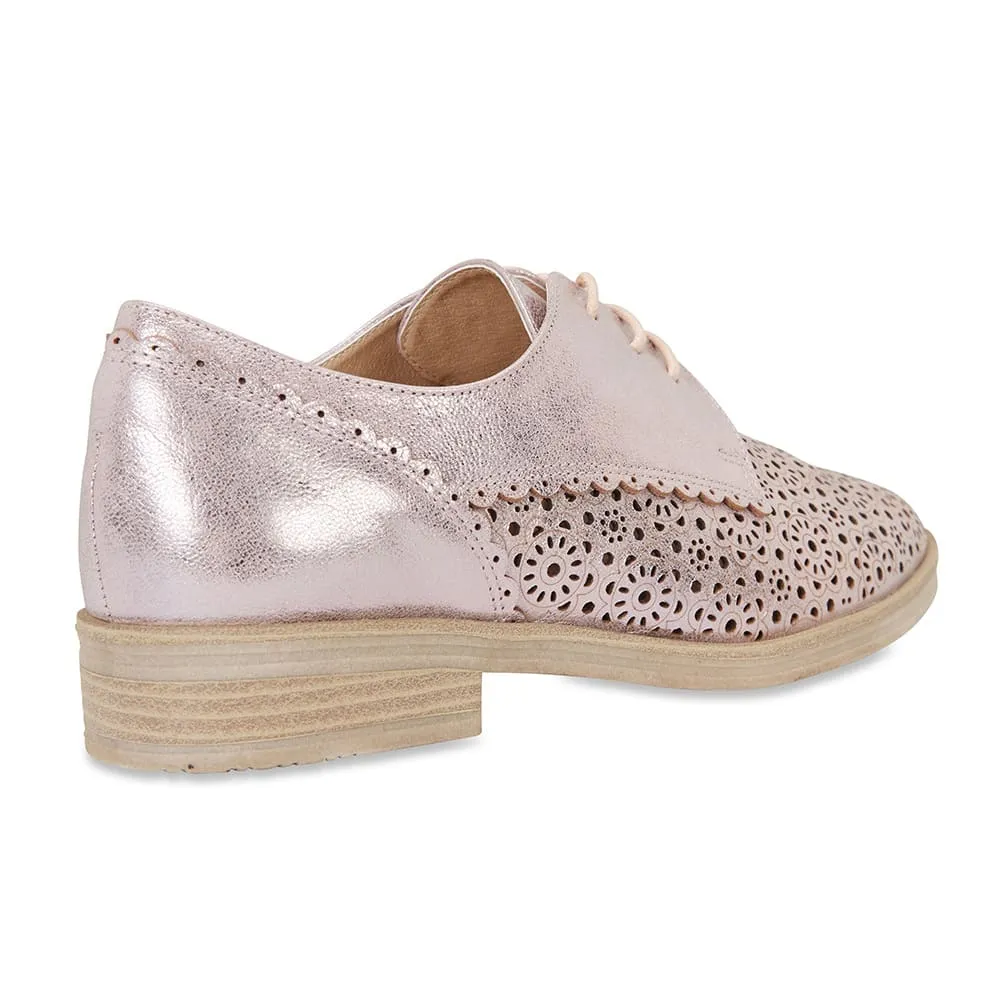 Nero Brogue in Rose Gold Leather