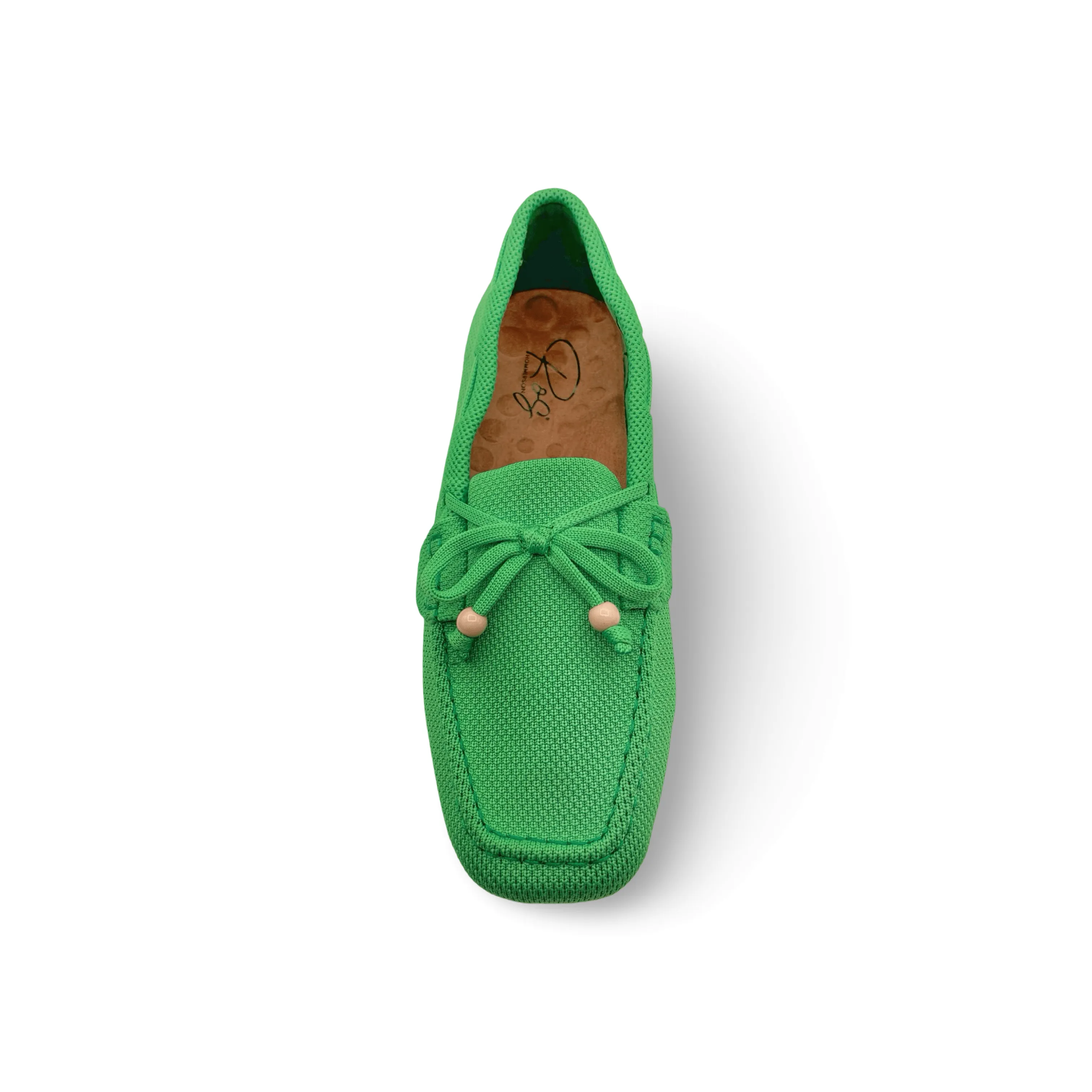 Neve Green Knit Fabric Loafer