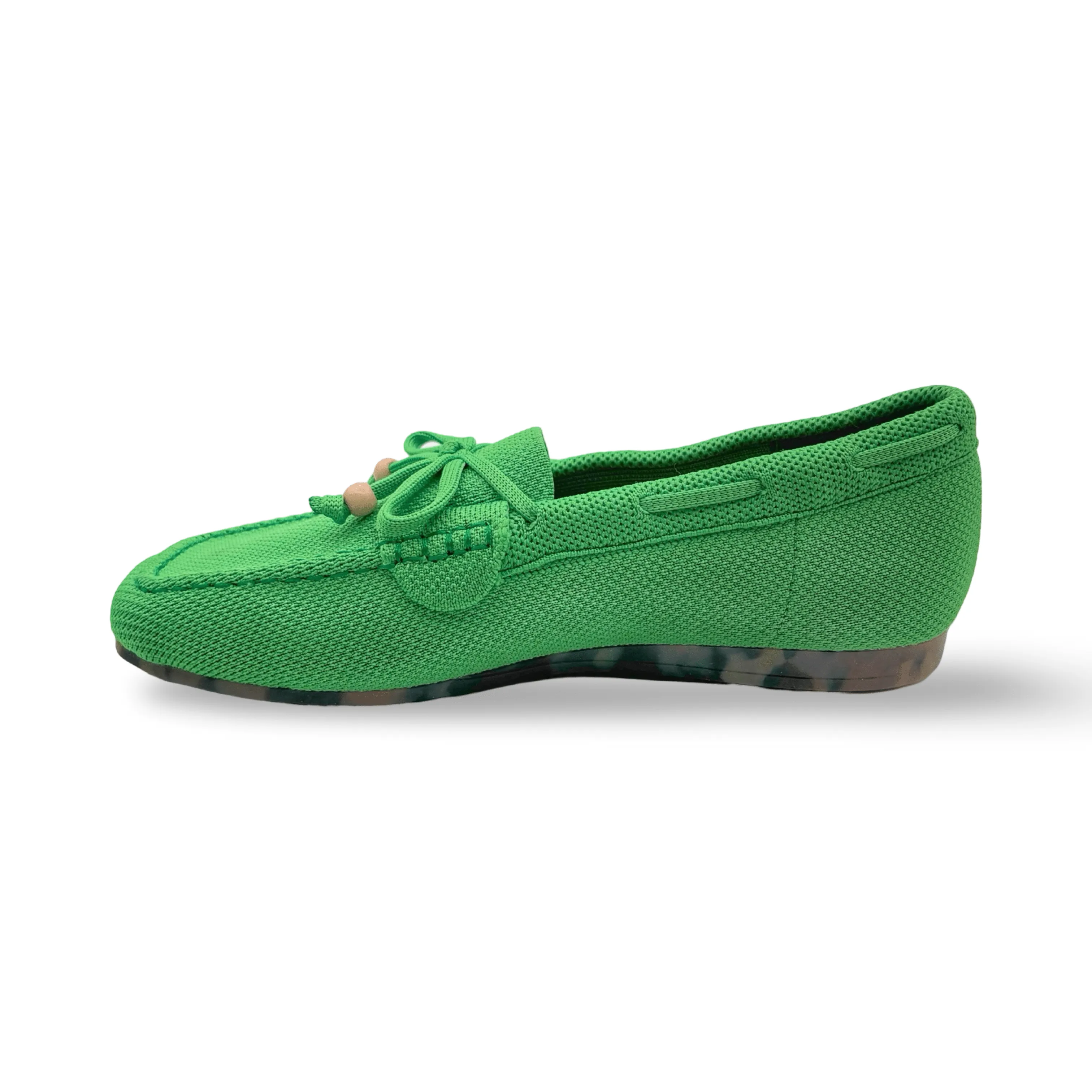 Neve Green Knit Fabric Loafer