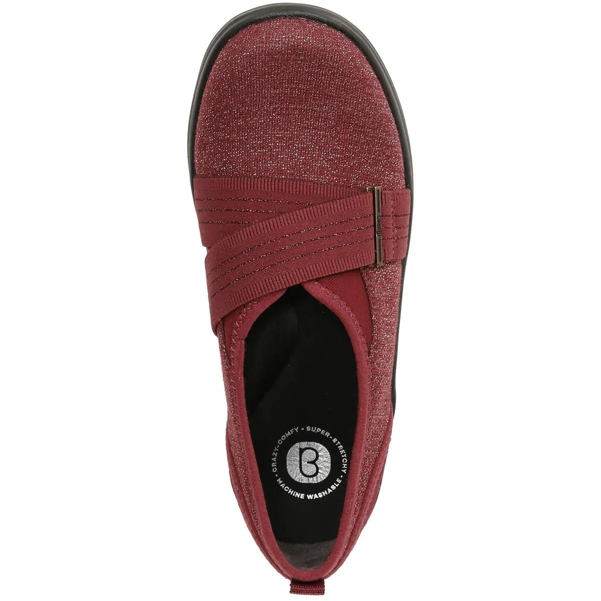 Niche III Womens Shimmer Lifestyle Slip-On Sneakers