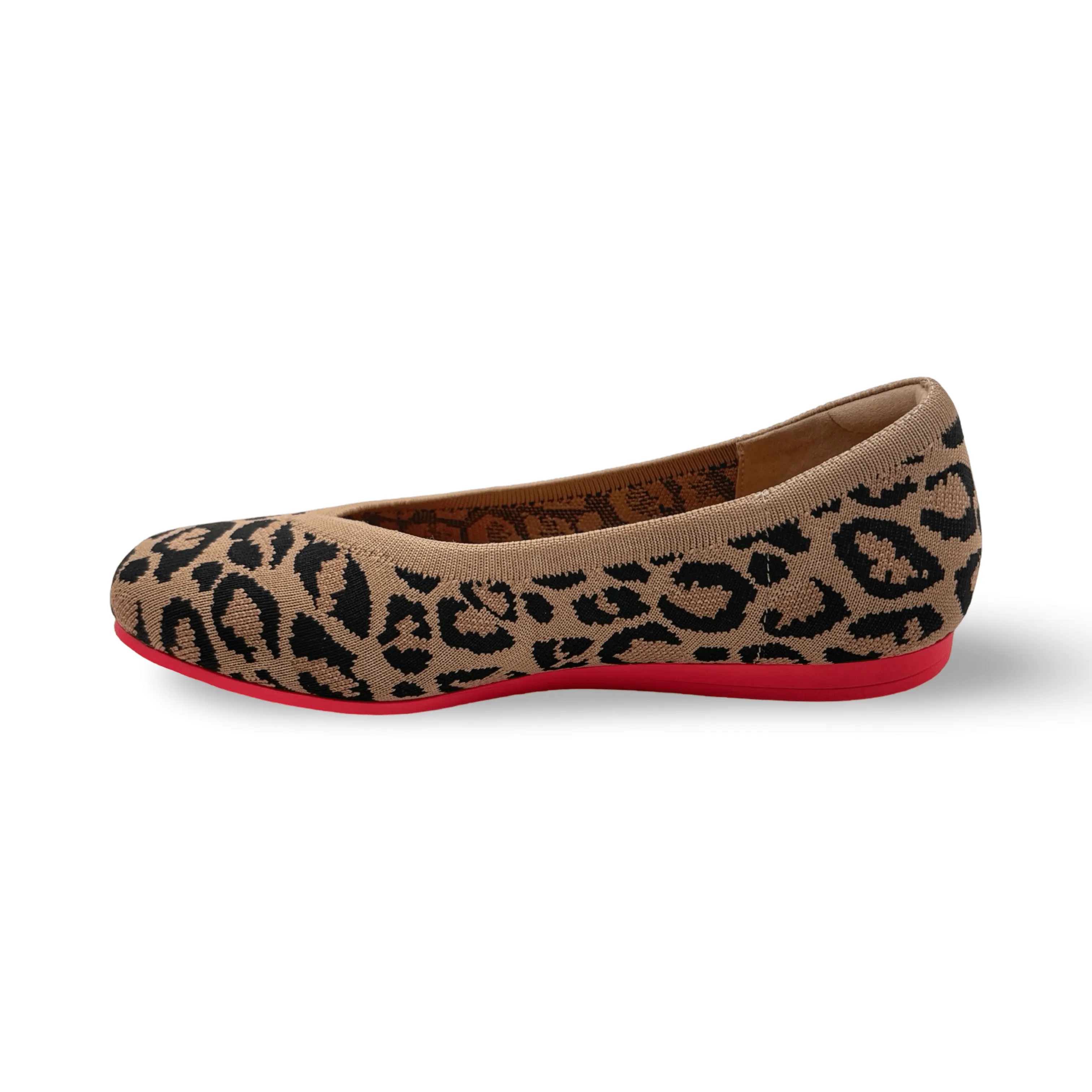 Niki Leopard Knit Fabric Flat