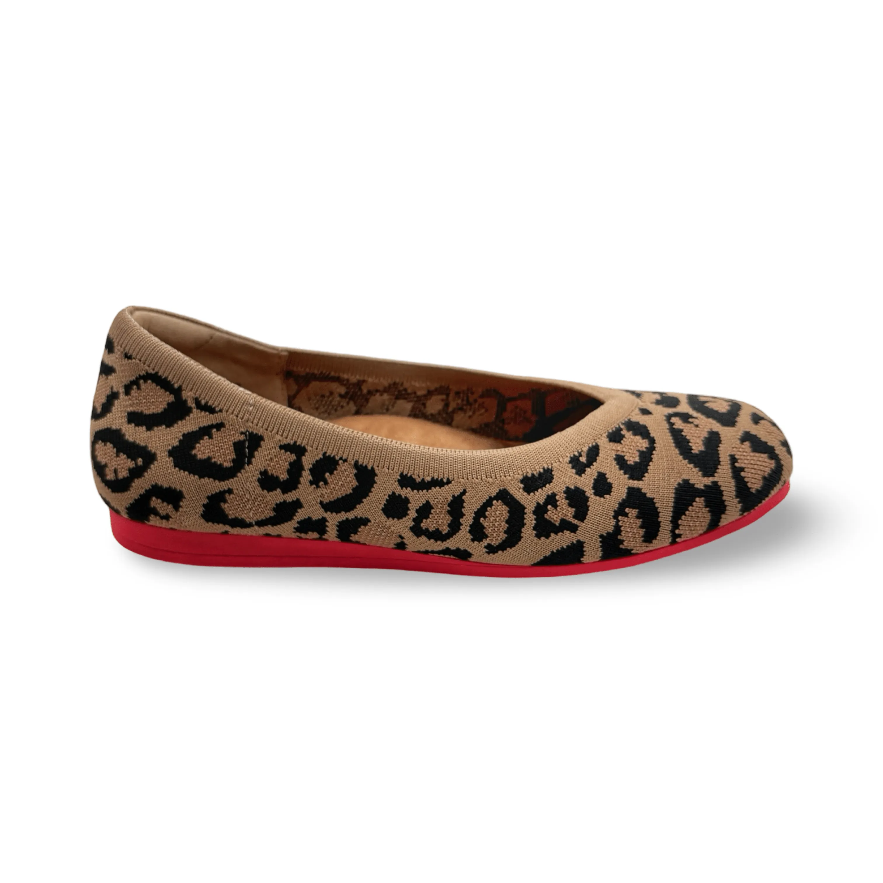 Niki Leopard Knit Fabric Flat