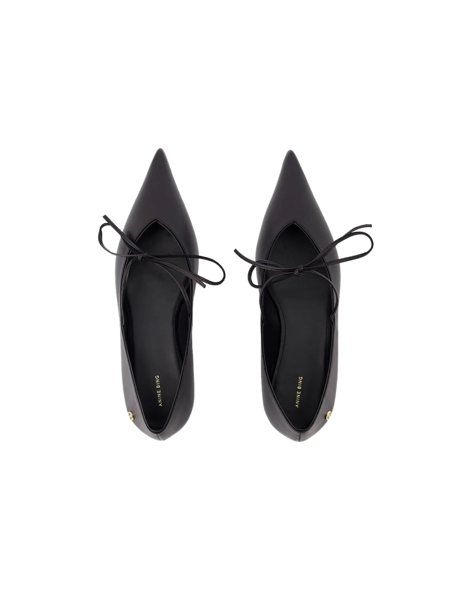 Nikki Ballerinas - ANINE BING - Leather - Black