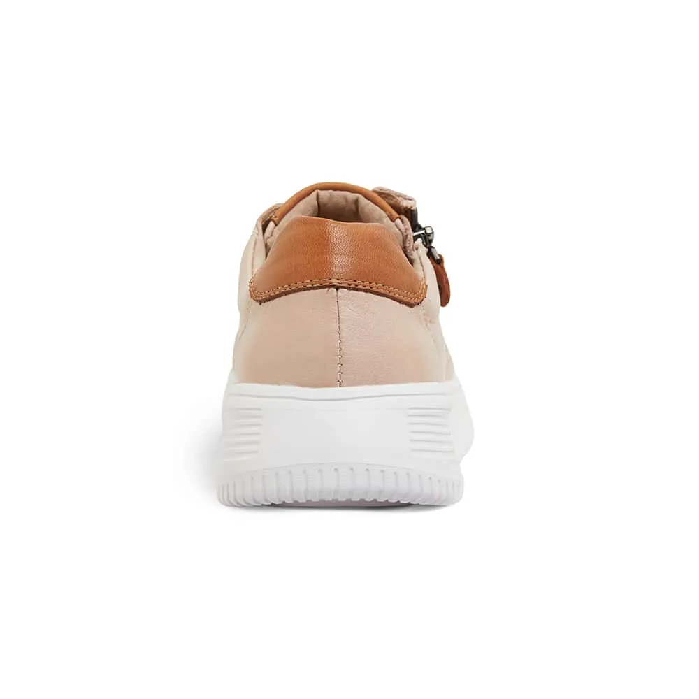 Novella Sneaker in Blush And Tan Leather