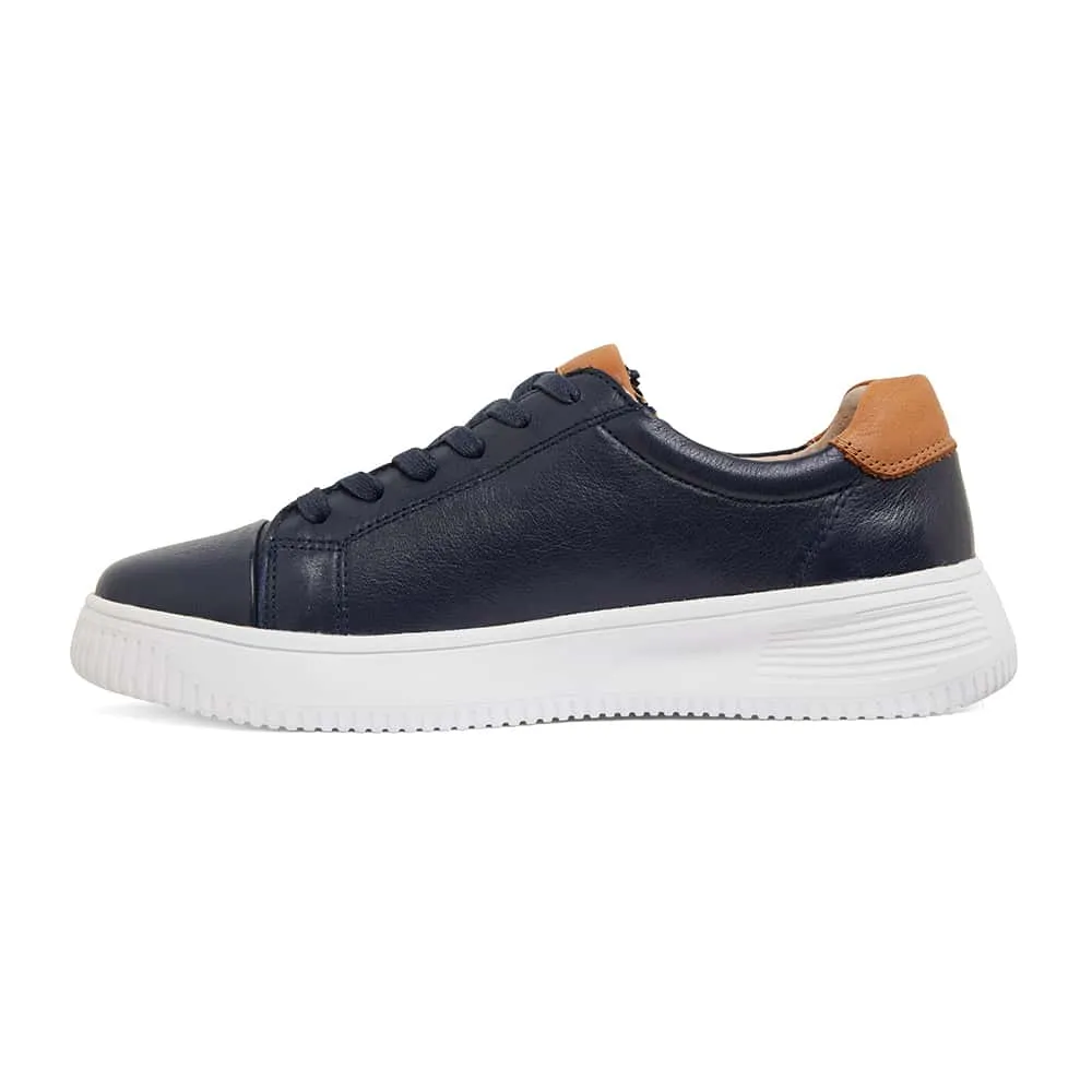 Novella Sneaker in Navy Leather