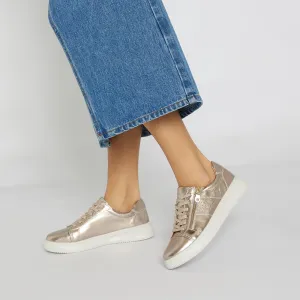 Novella Sneaker in Pewter Leather