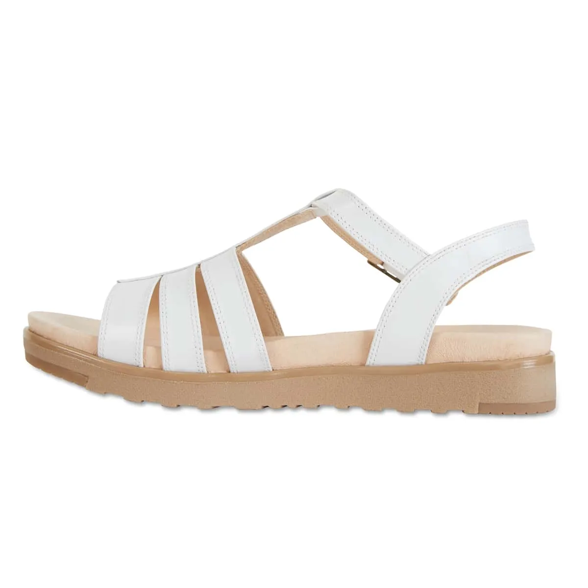 Ohio Sandal in White Leather