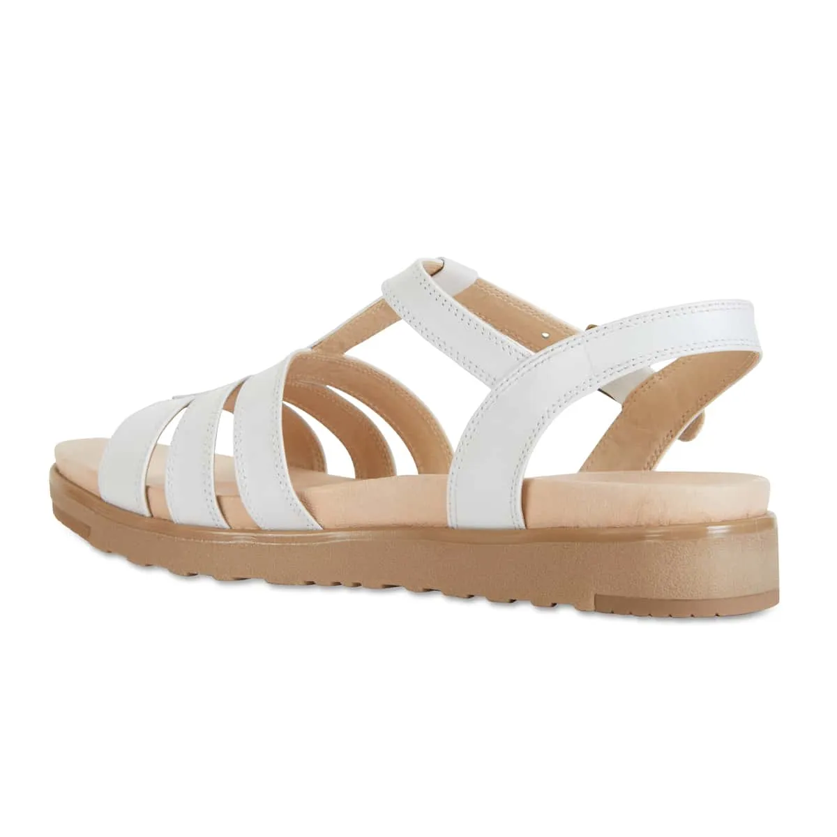 Ohio Sandal in White Leather