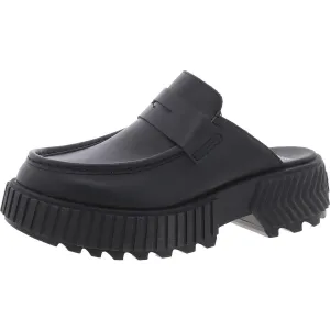 ONA AVE Womens Open Back Leather Loafers