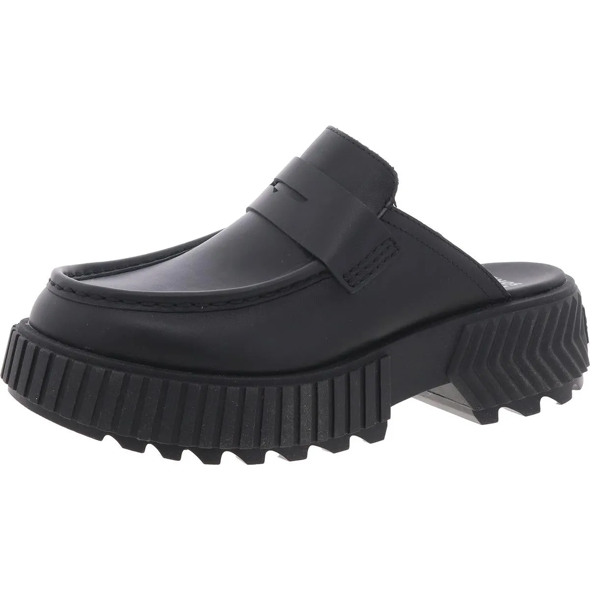 ONA AVE Womens Open Back Leather Loafers