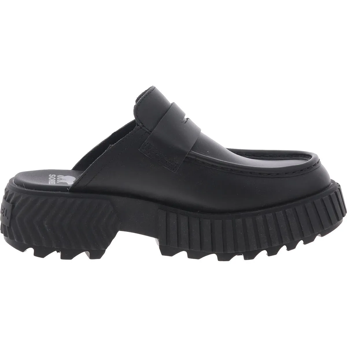 ONA AVE Womens Open Back Leather Loafers