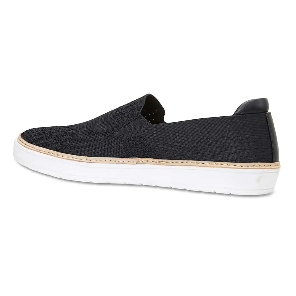 Onyx Loafer in Black Fabric