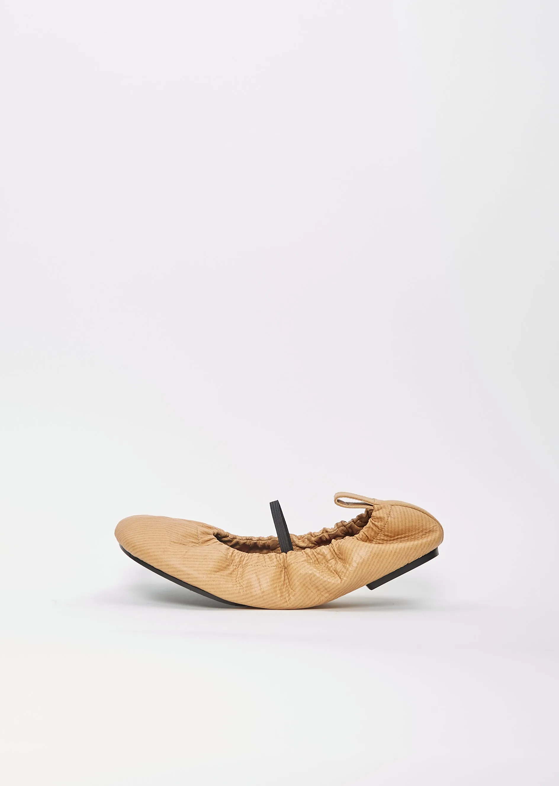 Paper Leather Ballerina Shoe
