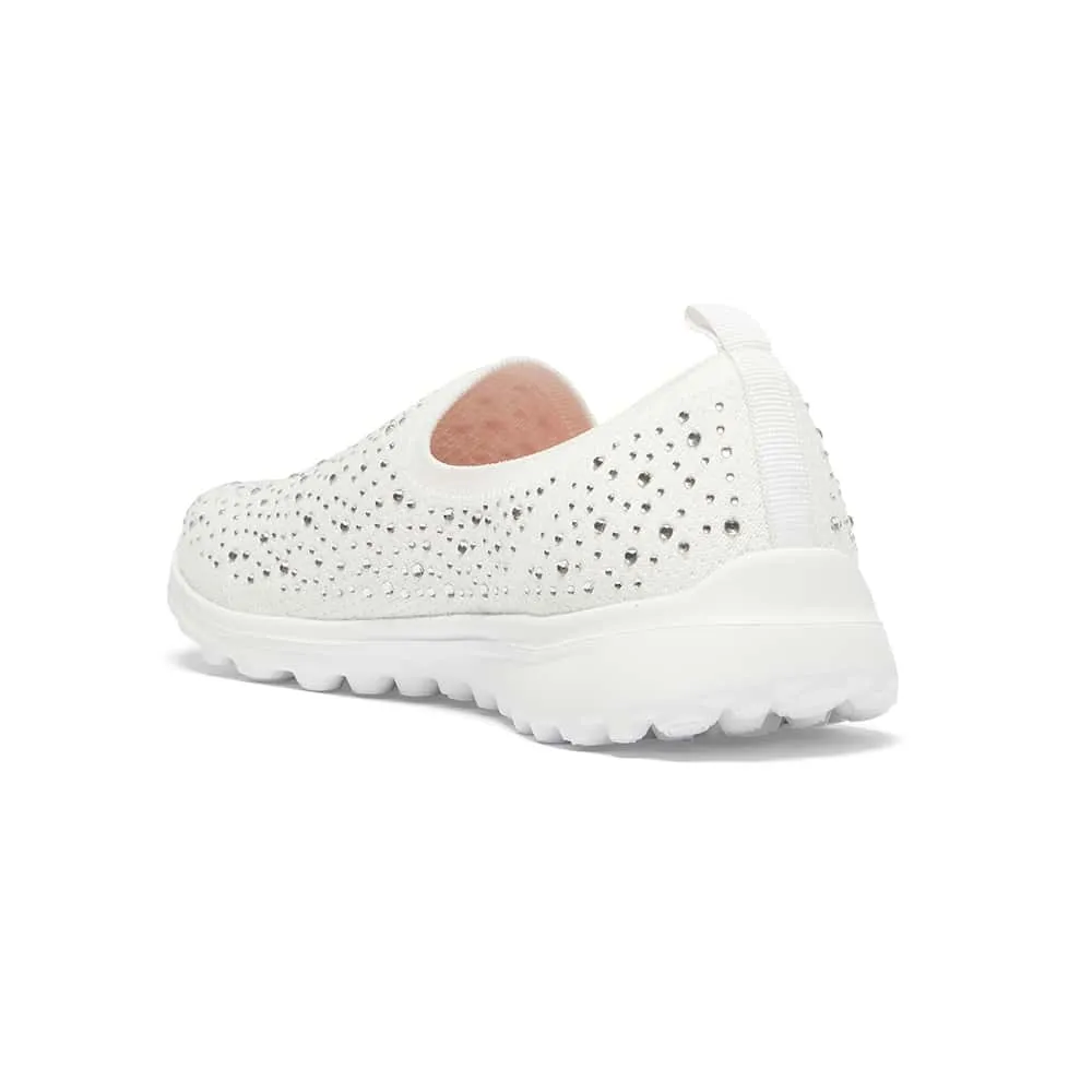 Parlour Sneaker in White Diamante