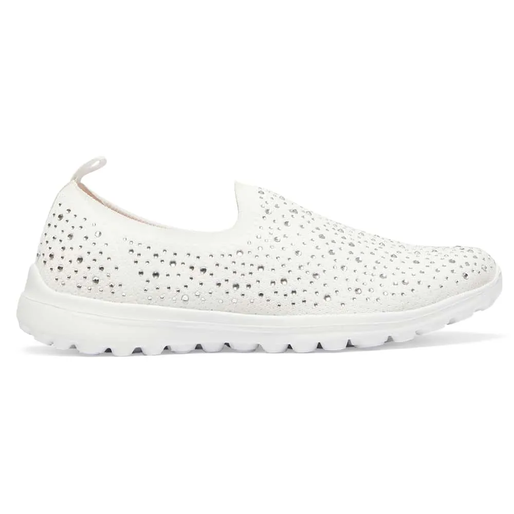 Parlour Sneaker in White Diamante