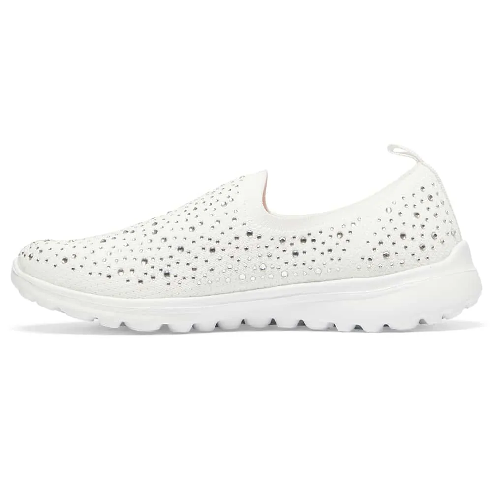 Parlour Sneaker in White Diamante
