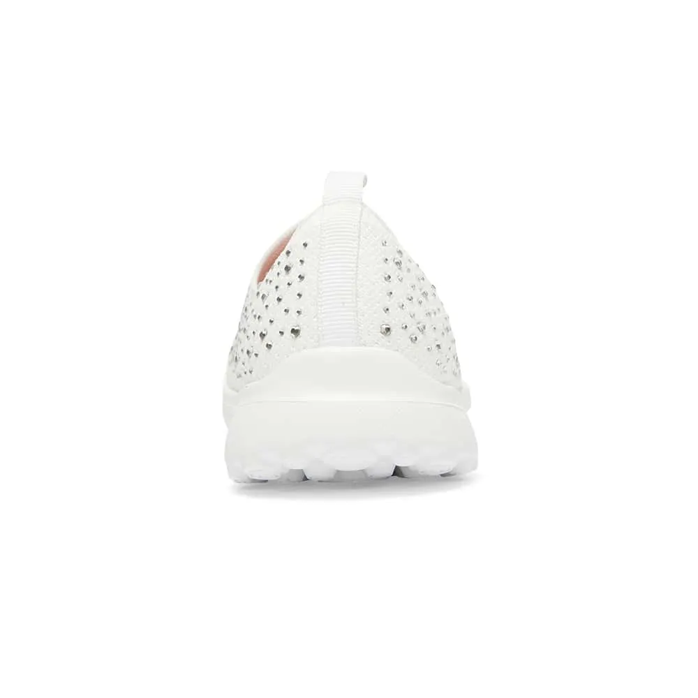 Parlour Sneaker in White Diamante