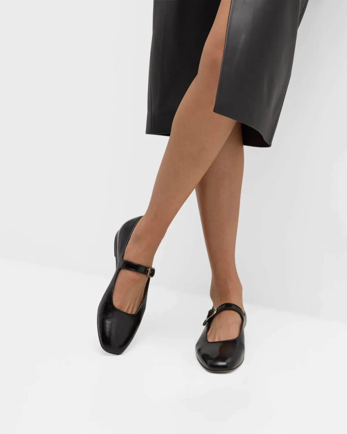 Patent Leather Mary Jane Ballerina Flats