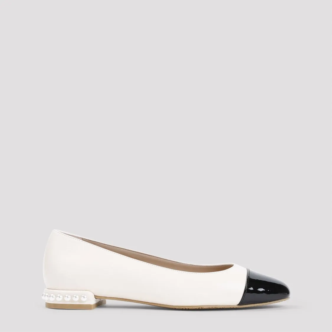Pearl Flat Pink Leather Ballerinas