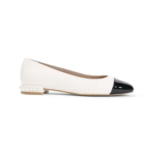 Pearl Flat Pink Leather Ballerinas