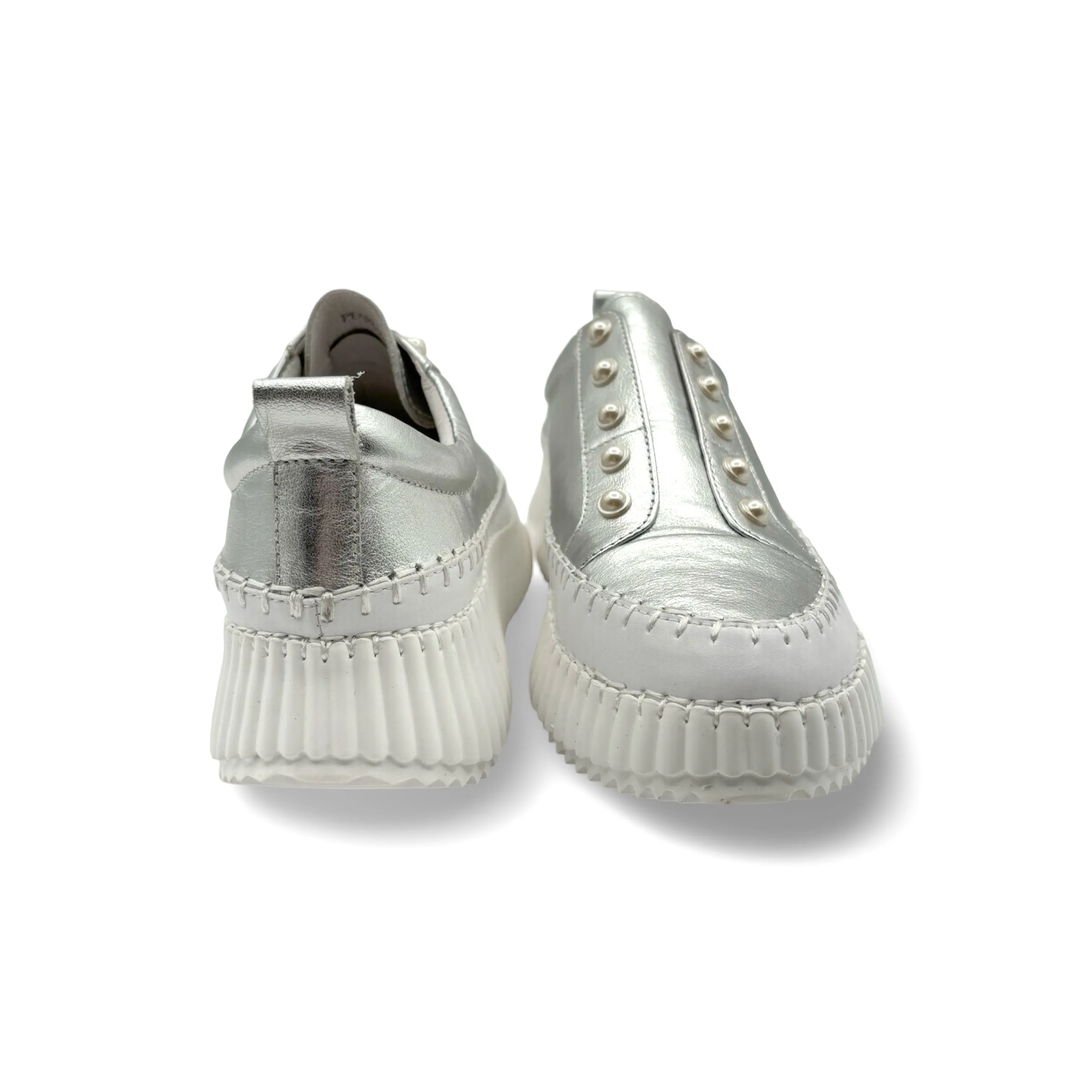 Pearlzie Silver Platform Sneaker