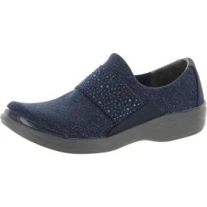Pizazz Womens Metallic Comfort Slip-On Sneakers