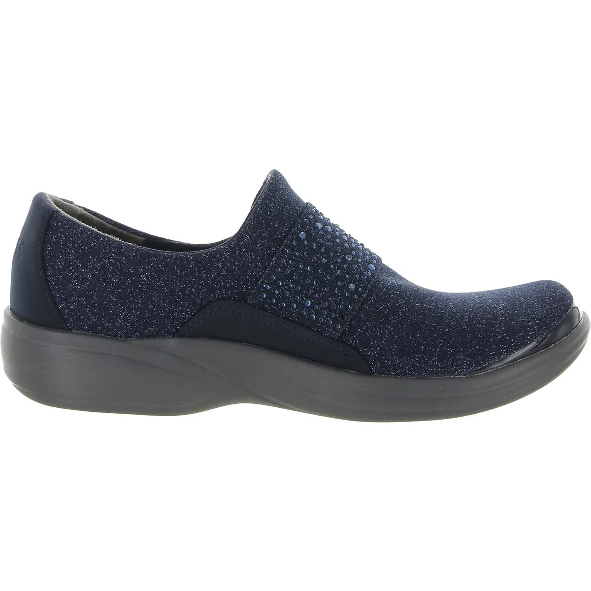 Pizazz Womens Metallic Comfort Slip-On Sneakers