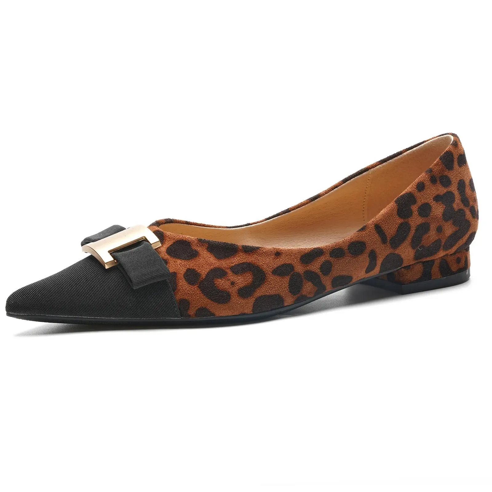 Pointed Toe Metal Tie Flats (Aida)SALE