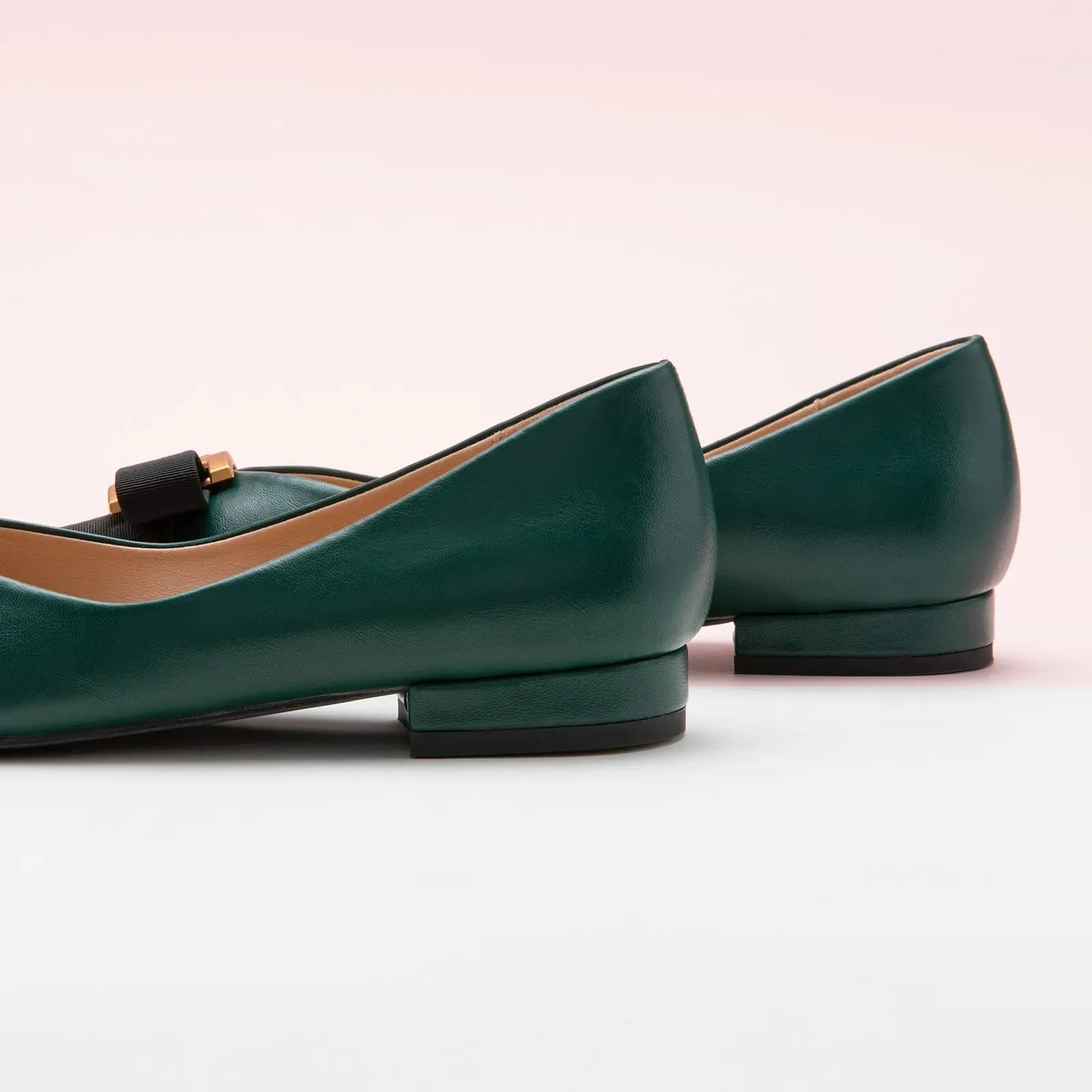 Pointed Toe Metal Tie Flats (Aida)SALE