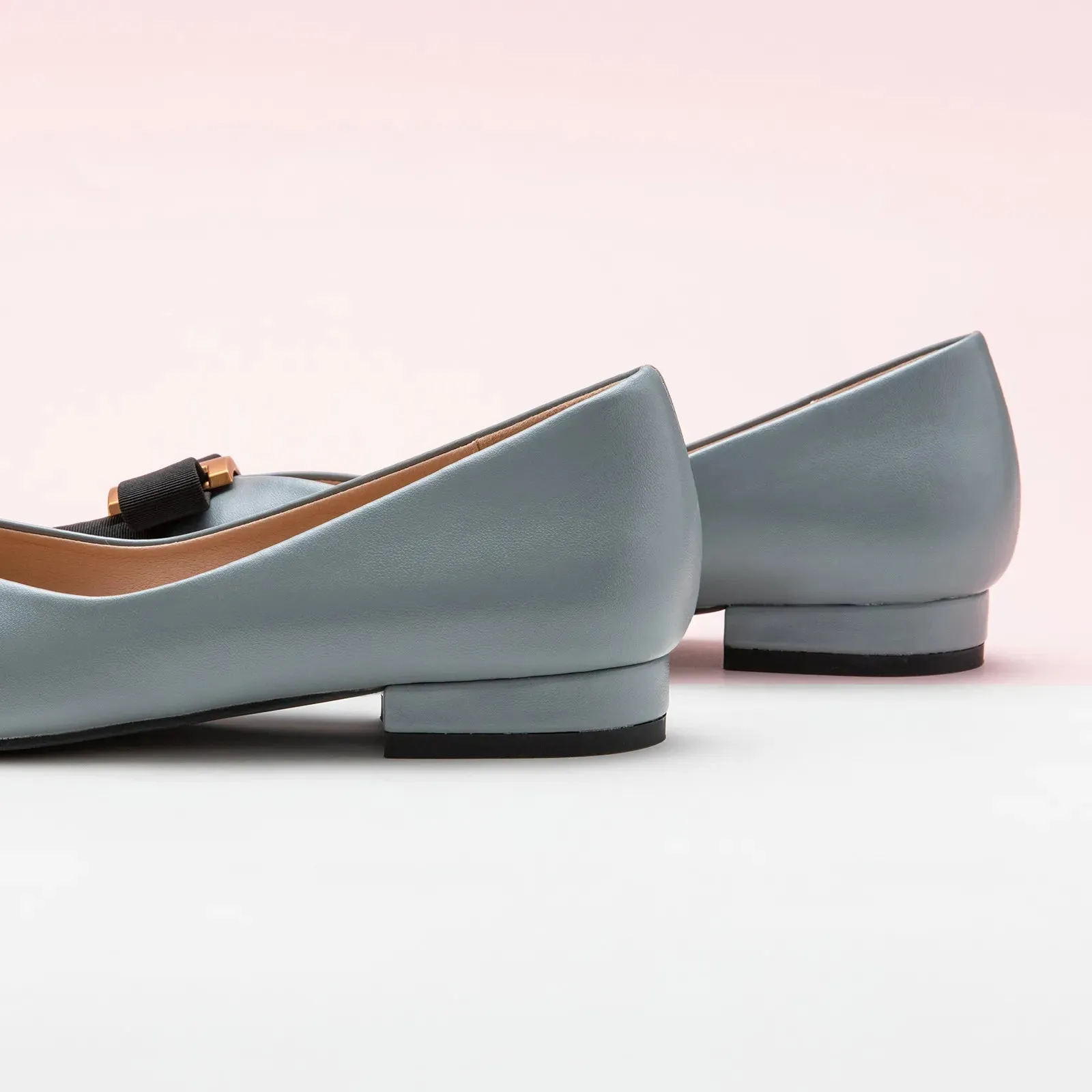 Pointed Toe Metal Tie Flats (Aida)SALE